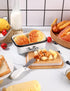 Metal Butter Dish with Lid for Countertop,Large Butter Container with Stainless Steel Multipurpose Butter Knife, Butter Keeper with Double High-qu...