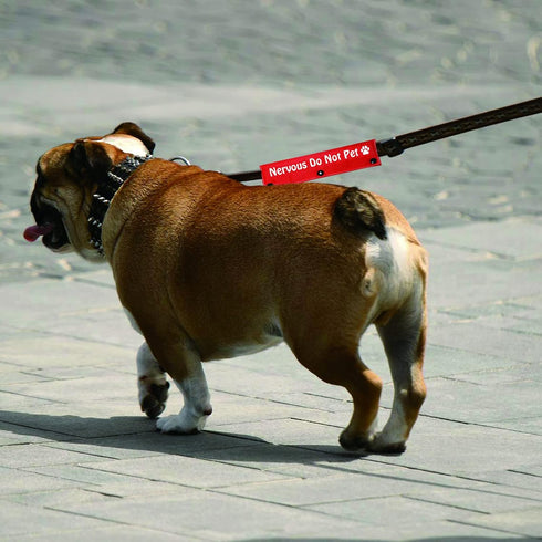 Funny Dog Leash Sleeve Nervous Do Not Pet Dog Leash Wrap Wrap Alert Hanging ID Patch Tag Pet Birthday Gift(Do Not Pet-Sleeve)...