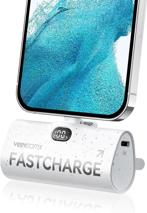 VEEKTOMX Small Portable Charger for iPhone, Fast Charging Power Bank Mini 5000mAh Battery Pack Compatible with iPhone 14/14 plus/14 Pro Max/13/13P...