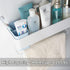 MORNITE Bathroom Organizer Mirror, Restroom Shelf Adhesive Wall Mount No Drilling Basket Rack Shelves Shower Caddy Blue...