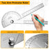 Stainless Steel Protractor 180 Degrees Two Arm Ruler Adjustable Angle Protractor Woodworking Ruler Craftsman Angle Measure Tool (10 cm/ 3.94 Inch)...