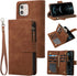 RANYOK Wallet Case Compatible with iPhone 11 (6.1 inch), Premium PU Leather Zipper Flip Folio Wallet RFID Blocking with Wrist Strap Magnetic Closu...