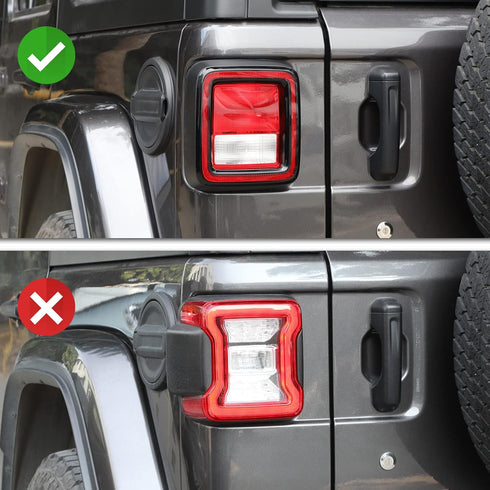 JeCar Tail Light Cover US Flag Taillight Guard Compatible with Jeep Wrangler 2018-2023 JL & Unlimited (Factory OEM Halogen Tail Light ONLY)...
