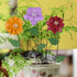 Floral Garden Stake Decor,Glow in Dark Shaking Head Outdoor Plant Pick Water Proof Metal Flower Stick for Lawn Yard Patio,Pathway Ornament,Set of ...