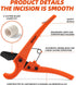 Pipe Cutter, High Performance blade Made Ratchet-type Pipe Cutter, One-hand Fast Pipe Cutting Tool for PVC PPR PE PEX Pipe and Other Plastic Pipe ...