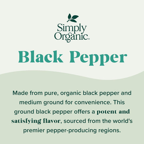 Simply Organic Black Pepper, 4 Oz...