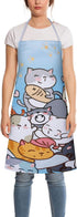 RosieLily Cat Apron for Women Cute Apron Anime Apron Funny Apron Kitchen Apron for Cooking Baking Gardening Grilling BBQ Kawaii Apron for Teens Bl...
