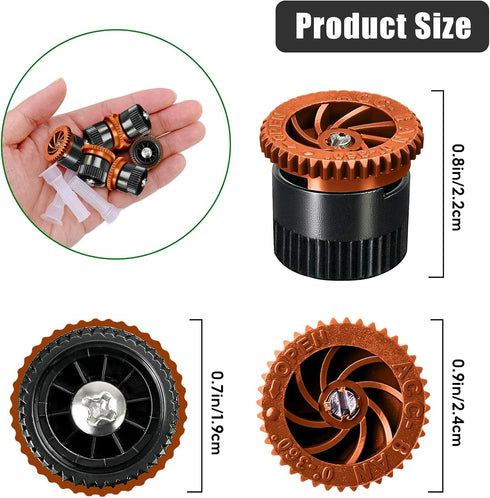 10 Pieces Variable Arc Nozzle, Replacement Pop-up Sprinkler Heads Compatible with Most of Adjustable Pop Up Sprinkler Spray Head for Garden Lawn I...