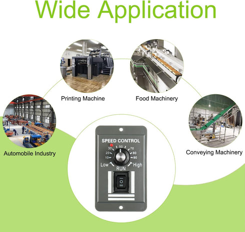 DC 12-60V Motor Speed Controller 20A Adjustable PWM Controller Switch Forward/Reverse Electric Motor Speed Regulator Suitable for DC Brush Motor...