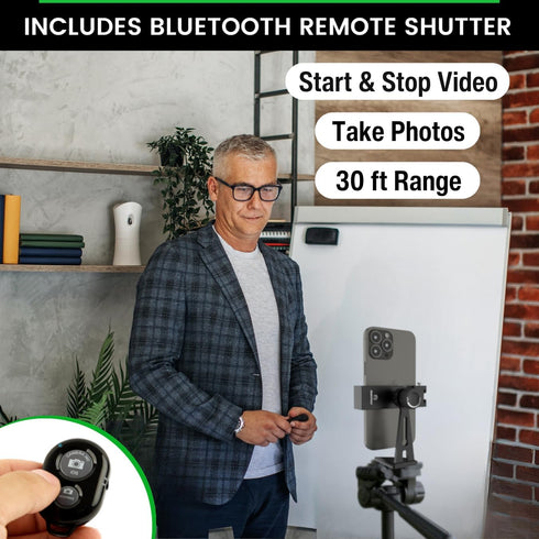 Metal Phone Tripod Mount - UniMount 360 Pro Heavy Duty iPhone Tripod Mount with Bluetooth Remote Shutter...
