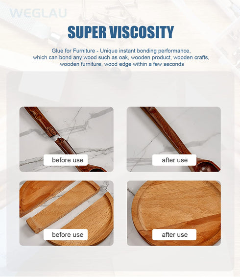 20g Wood Glue, Wood Adhesive, Instantly Strong Adhesive for bonding Wood, Instant Super Glue for Wood, Oak, Wooden Furniture, Wooden Product, Wood...