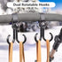 4 Pack Hooks for Baby Stroller, Black Mommy Clips, Universal and Adjustable Hooks for Bags Durable Hold 20lbs...