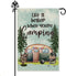 Life is Better When You're Camping Garden Flag, 12 x 18 Inch Double Sided Holiday Yard Outdoor Farmhouse Lawn Decor Flag, RV BBQ Campground Campin...