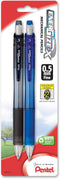 Pentel EnerGize-x Mechanical Pencil, 0.5mm, Assorted Barrel Colors, Pack of 2 (PL105BP2M)...