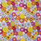 Multicolor Retro Floral Cotton Fabric by The Yard Precut - One Yard...