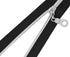 Mandala Crafts Metallic Silver Zipper Tape by The Yard #5 with Pulls - Black Nylon Coil Upholstery Zippers for Sewing - Continuous Zipper Chain 10...