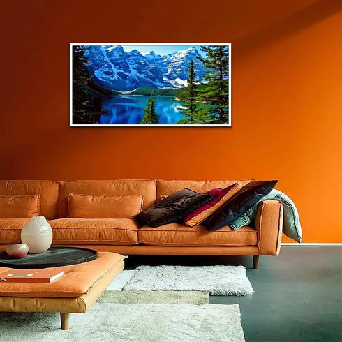 Yunnuo Diamond Art Kits for Adults, Large Diamond Painting Landscape, Mountain Paint by Diamonds with Accessories, Forest Lake Gem Painting for Of...
