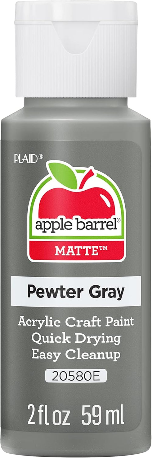 Apple Barrel Acrylic Paint in Assorted Colors (2 oz), 20580, Pewter Grey...