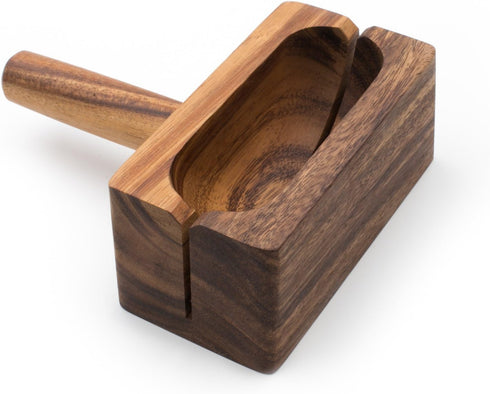 Ironwood Gourmet 28330 Local 338 Bagel Miter, Acacia Wood, 7 x 5.5 x 2.5 inches...