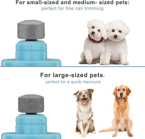 Dog Nail Grinder Professional Electric Pet Nail Grinders 2-Speed Rechargeable Pet Nail Trimmer with LED Light Nail Grooming & Grinding for Large S...