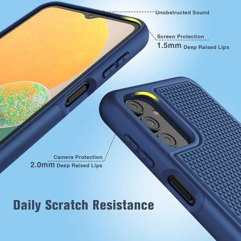 BNIUT for Samsung Galaxy A13 5G Case: Dual Layer Protective Heavy Duty Cell Phone Cover Shockproof Rugged with Non Slip Textured Back - Military P...