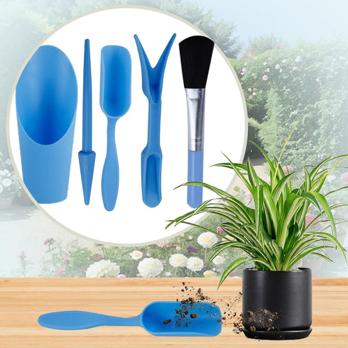 5 Pcs Mini Garden Tool Set Hand Tools Succulent Tools Transplanting Tools Set Succulent Care Plastic Kit Bonsai Potting Soil Indoor for Succulent ...