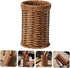 Imitation Rattan Chopstick Holder Rattan Silverware Utensil Drying Rack Silverware Dryer Rack Wicker Pencil Brush Cup Woven Utensil Holder Flatwar...