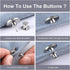 12 Sets 17mm Replacement Jean Buttons - Instant & Adjustable Detachable Metal Buttons for Pants, Jackets, Bags & More...
