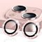 YWXTW for iPhone 15 Plus/ iPhone 15 Camera Lens Protector, Individual Bling Glitter Metal Ring Tempered Glass Camera Screen Protector for iPhone 1...