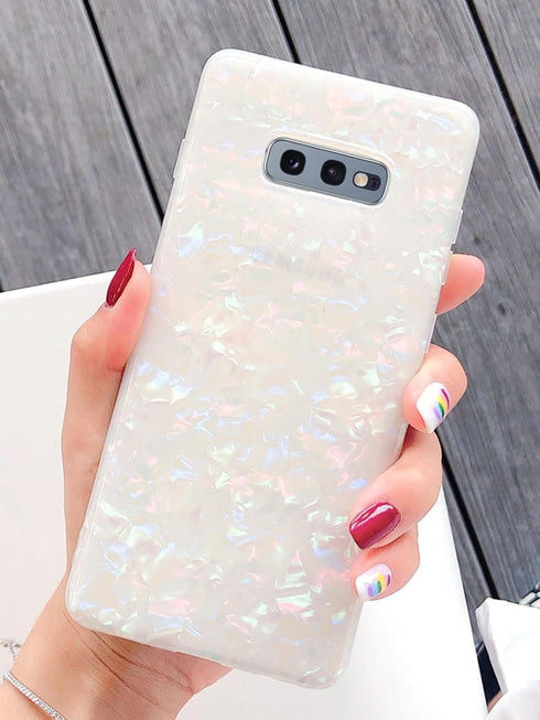 J.west Galaxy S10e Luxury Sparkle Glitter Pattern Slim Clear TPU Silicone Protective Phone Case - Colorful...