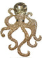 TTjewelry Vintage Octopus Topaz Austria Crystal Pendant Brooch Pin Animal Gold Tone...