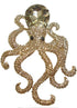 TTjewelry Vintage Octopus Topaz Austria Crystal Pendant Brooch Pin Animal Gold Tone...