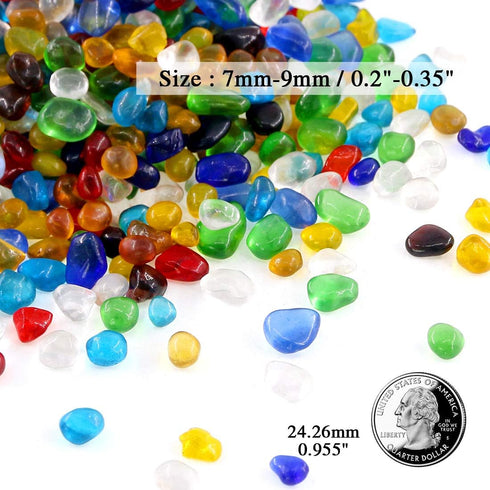 Hilitchi Glass Stones Gemstones Flat Glass Marbles for Event Weddings Birthday Christmas Decoration Vase Fillers Table Scatter...