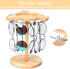 Sunglasses Organizer Glasses Holder Stand with 360 Rotating Display Eyeglasses Rack Wood Base for up to 12 Pairs of Eyewear for Table Dresser Desk...