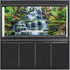AWERT 36x24 inches Waterfall Aquarium Background Forest Park Green Tropical Plants Fish Tank Background Reptile Habitat Background Vinyl Backgroun...