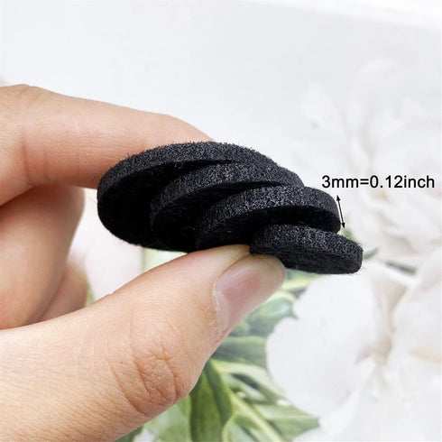 300 Pcs 17mm Replacement Felt Pads Black Color Round Essential Oil Diffuser Locket Necklace Refill Pads for Bracelet Car Diffuser Vent Clip...