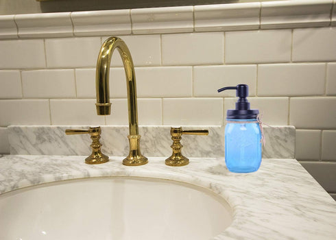 2 Pcs Mason Jar Soap Dispenser - Stainless Steel Rust Proof Rustic Farmhouse Soap Lotion Pumps for Mason Jar(Black,Jar Not Included)...