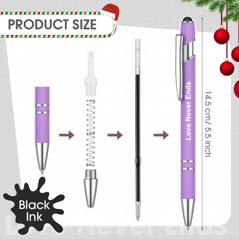 12 Pcs Inspirational Ballpoint Pens Funny Pen Quotes Pen Motivational Encouraging Screen Touch Stylus Pen for Office Colleague Coworker, Black Ink...