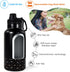 AGH Dog Water Bottle, 32oz Portable Dog Water Bottle with Detachable Bowl Food Feeding, Double Wall Vacuum Flask Stainless Steel Dog Travel Water ...