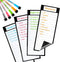 4Pcs Magnetic Note Pads, 4"x12" Memo Grocery List Whiteboard for Fridge, Shopping to Do List with 5 Markers and Eraser for Home Kitchen...