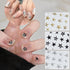 Star Nail Sticker 6 Sheets Gold Sliver Star Nail Art Stickers 3D Self-Adhesive Diamond Star Nail Decals Glitter Star Nail Charms Stickers Shiny Si...