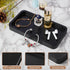 ALELION 8" Bathroom Vanity Tray for Counter - Wood Tray for Dresser Tops Perfume Jewelry Candle Key Catchall - Black Kitchen Countertop Organizer ...