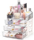 Coloch Plastic Makeup Organizer with 3 Drawers, Cosmetics Display Case for Vanity Countertop Organization Box for Makeup, Skincare, Lipsticks, Jew...