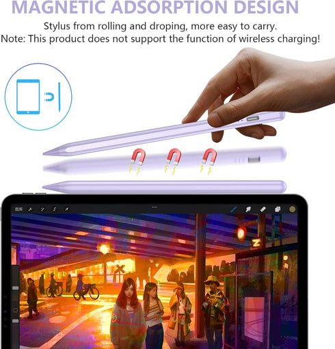 Apple Pencil for iPad 10th Generation, Stylus Pen for iPad (9/8/7/6) th Gen, iPad Pro Pencil Rechargeable, Palm Rejection - High Sensitivity with ...