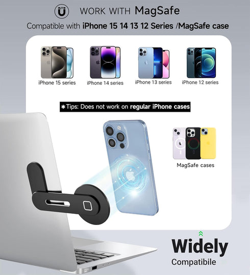 MagSafe Accessories Compatible with iPhone 15 14 13 12 Series, Universal Laptop Accessories in Order for Dual-Screen Interaction, Laptop Phone Hol...