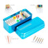 Annhua 60 Holes Dental Bur Blocks with Measurable Cover Autoclavable, Aluminum Burs Case Organizer Disinfection Holder Box for Dental Lab, Dentist...
