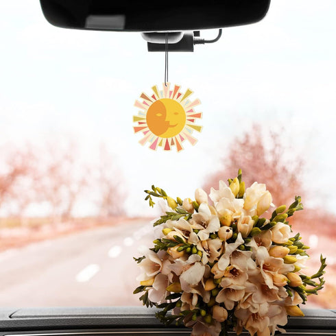 12 Pcs Car Air Fresheners Cute Car Interior Accessories Boho Scented Hanging Air Fresheners Kawaii Essential Oil Automotive Fresheners for Women M...