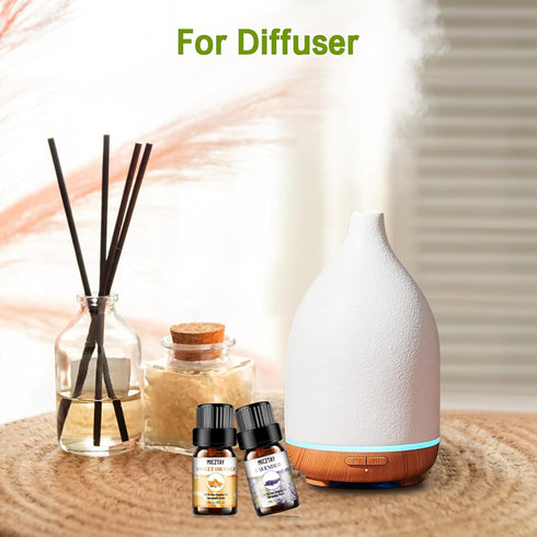 Essential Oils Set - 10x5ML Premium Essential Oil Kit for Candle Making, Diffusers, Massages, Aromatherapy, Skin Care - Lavender, Eucalyptus, Pepp...