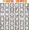 BAMIDELE 1 Inch Letter and Number Stencils, 36 Pcs Reusable Plastic Alphabet Spray Paint Stencils for Painting on Wood, Wall, Fabric, Rock, Chalkb...