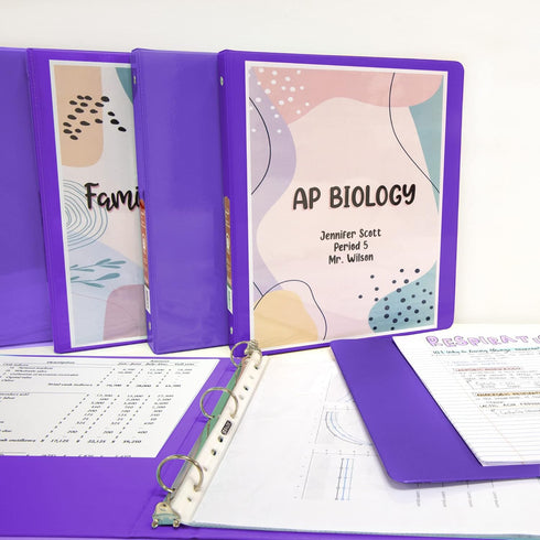 BAZIC 3 Ring Binder 1" Economy View Binders Organizer - Purple, Round Ring, Hold 175 Sheets Paper, for School Office Home, 1-Count...